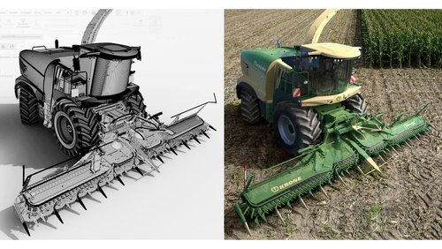 Mähdrescher 3D Rendering