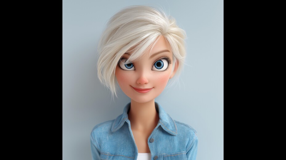 Frau mit silbernen Haaren