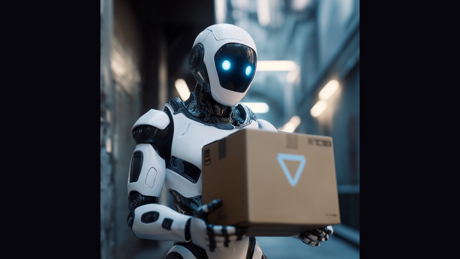 Roboter, Paket, schlau, eigenständig, Rendering