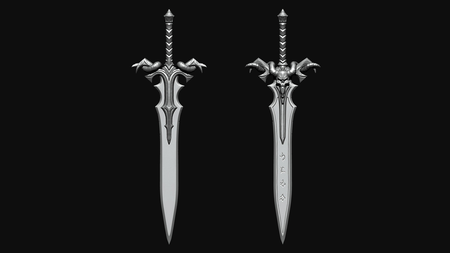 2 Scharfe Messer als 3D Rendering
