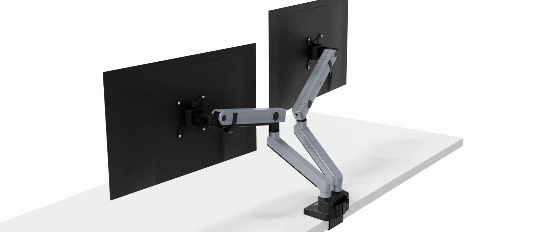 Zwei Monitore in 3D Animation. Darstellung einer 3D Agentur.